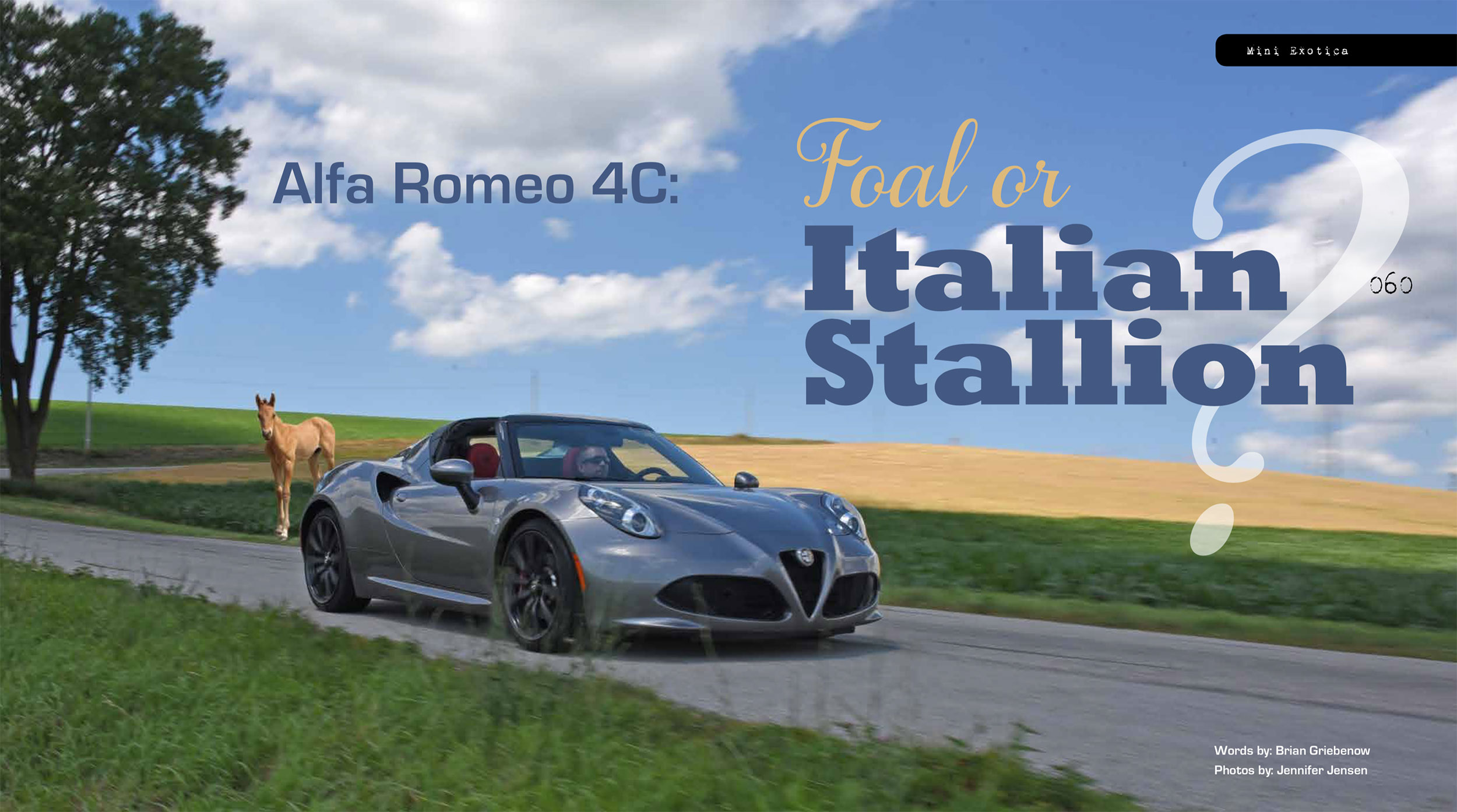 Foal or Italian Stallion – Alfa Romeo 4C as seen in issue 2016-03