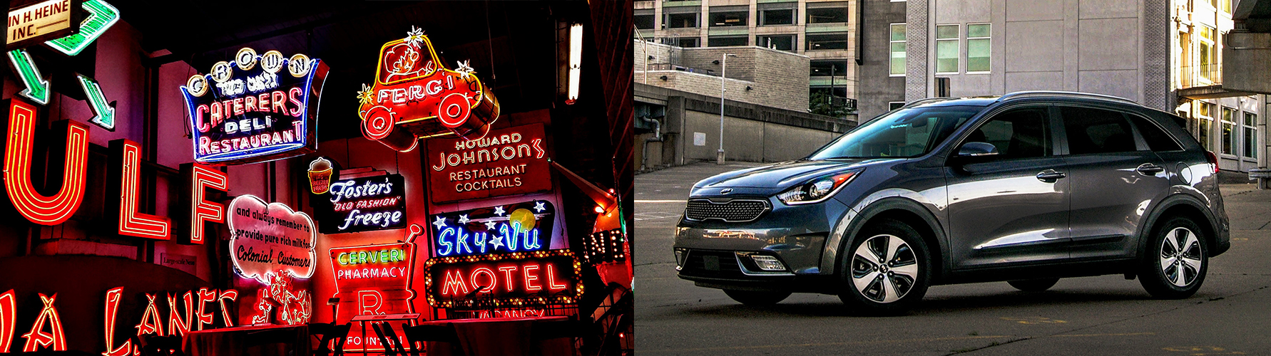 Destination: The American Sign Museum in a 2017 Kia Niro EX