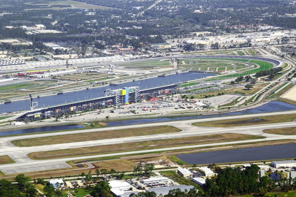 Aerial view of Daytona International Speedway