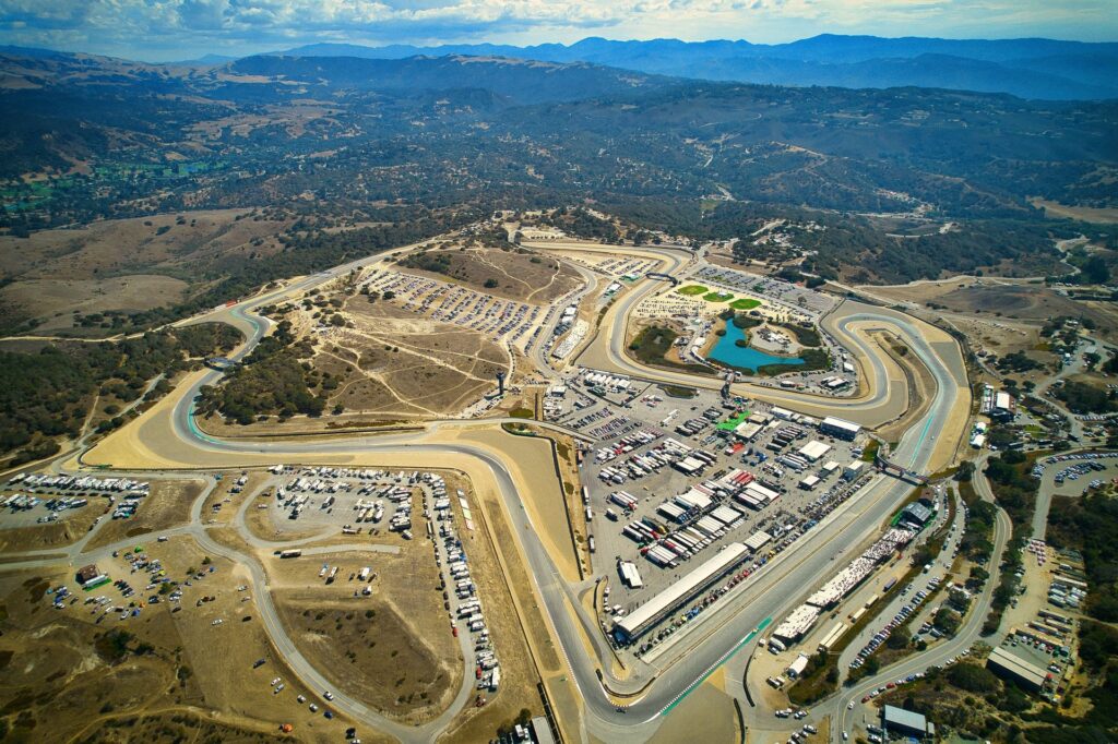 Aerial view of WeatherTech Raceway Laguna Seca